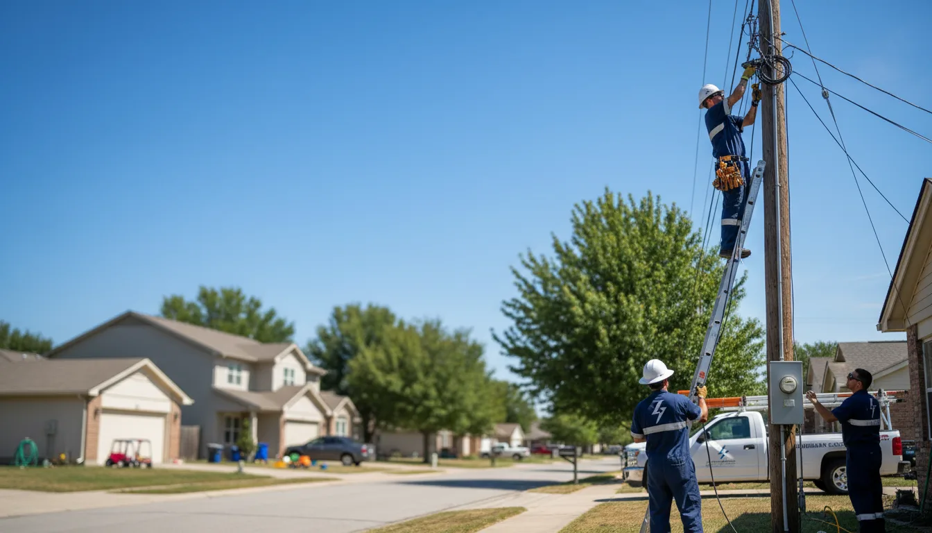 Residential electrician providing installation services in Hartland, WI